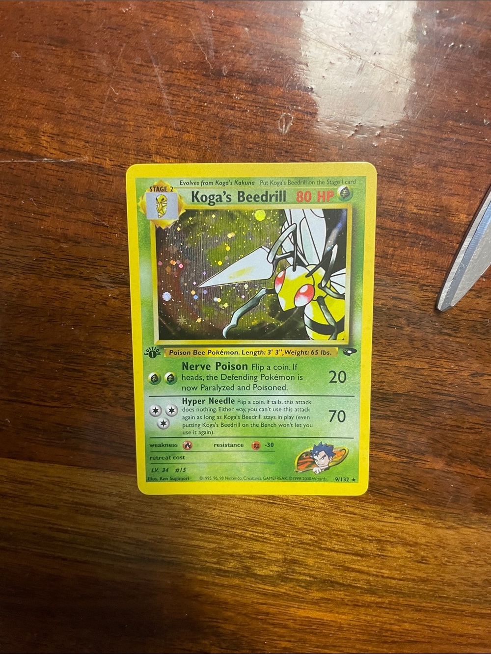 Koga's Beedrill 9/132 1st ed holo